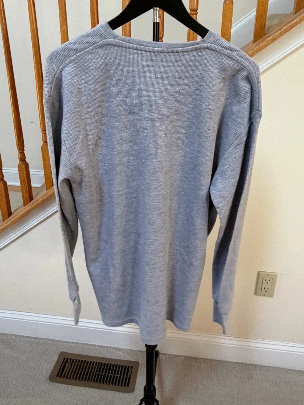 Architect Light Grey V-Neck Men’s Ribbed Shirt